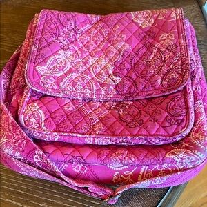 Vera Bradley Pink Quilted Women's Crossbody Messenger Bag